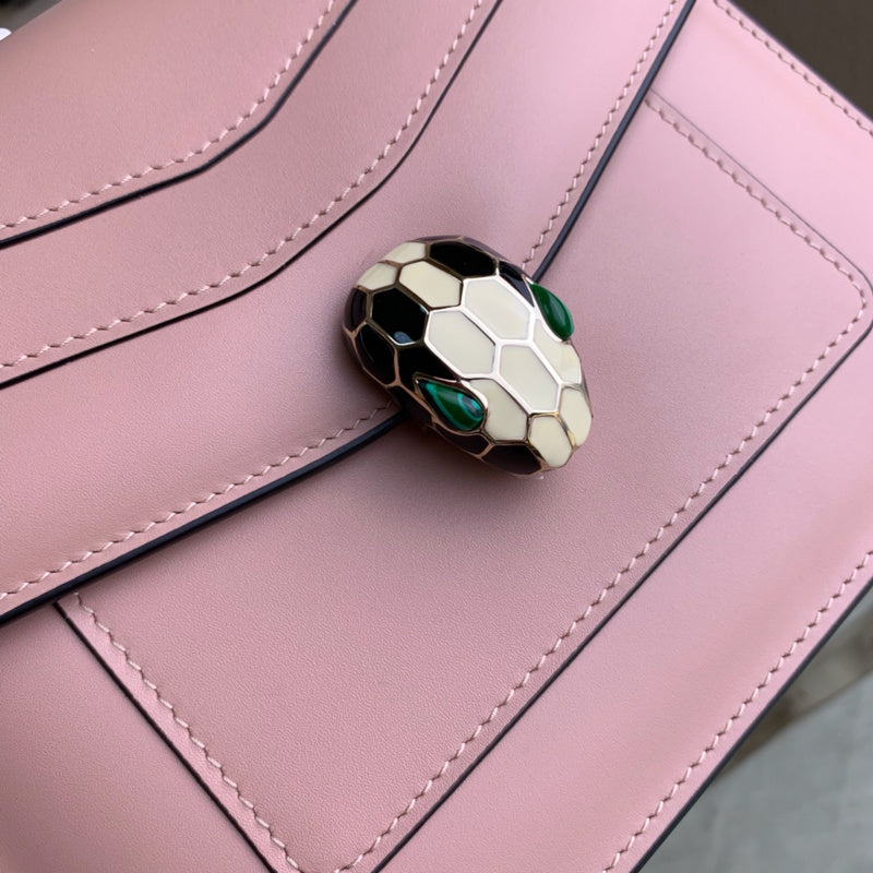 Classic Faux Leather Handbag - Polished Finish | Women's Luxury Handbag #1689 - styled full view (image 7) of designer-inspired handbag