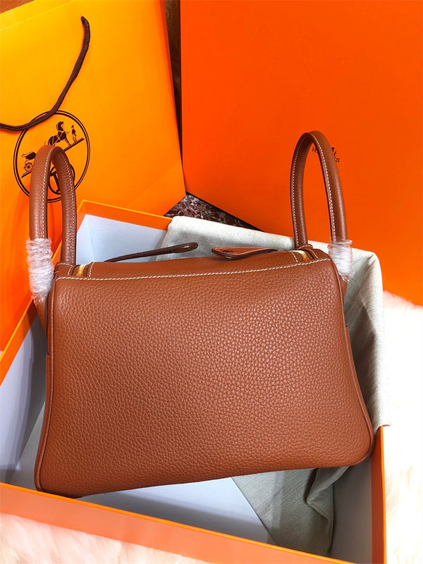 Side view of chic structured handbag