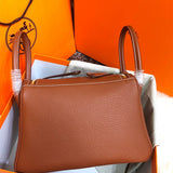 Side view of chic structured handbag