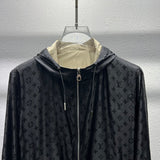 Side profile of Louis Vuitton luxury clothing with runway-inspired design