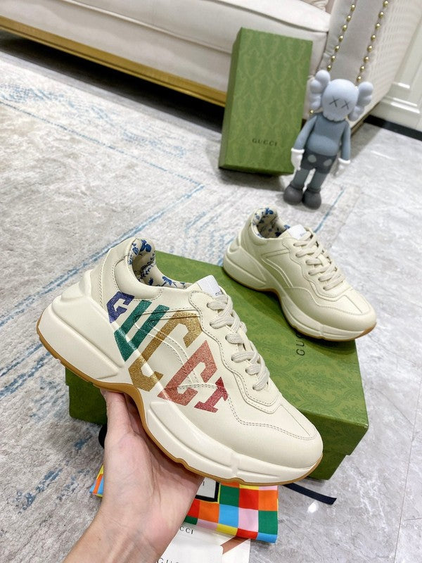 Gucci clean off-white luxury sneakers view 6 chunky sole construction