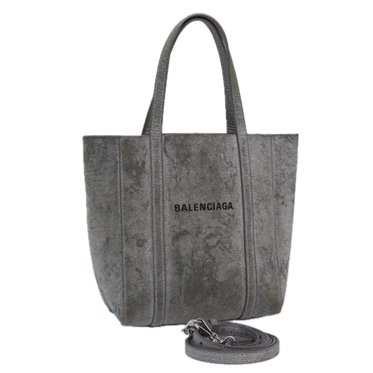 Balenciaga Everyday Tote XXS Hand Bag Leather 2way Silver Silver | Premium Leather Tote