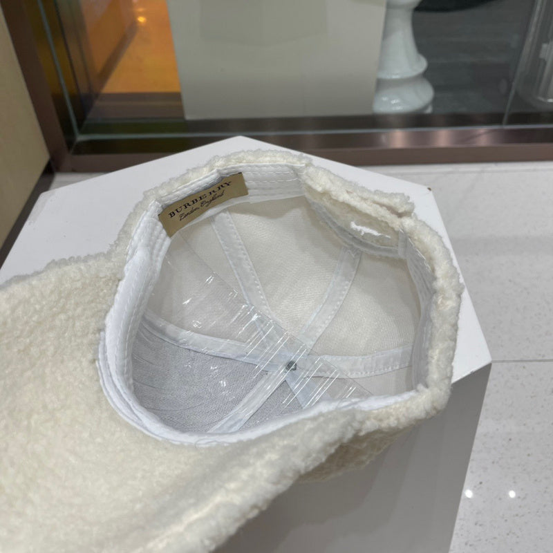 Close-up detail view of Burberry unisex cap