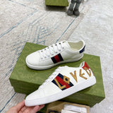 Gucci fresh white-and-black luxury sneakers view 6 breathable knit upper