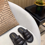 Balenciaga Nude Block Heel Sandals - Heel Detail View