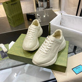 Gucci two-tone luxury sneakers view 5 breathable knit upper