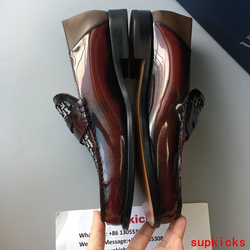 Dior Burgundy Slingback Heels - Heel Detail View
