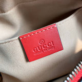 Side profile of classic signature women's handbag – women's designer-style accessory
