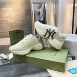 Gucci tonal black luxury sneakers view 10 bold athletic profile