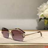 Close-up detail view of Cartier unisex sunglasses