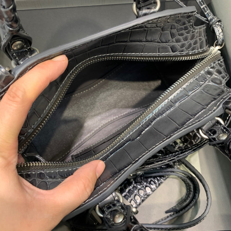 Contemporary Premium PU Leather Handbag - Smooth Faux-Leather Exterior | Women's Luxury Handbag #325 - styled full view (image 7) of designer-inspired handbag
