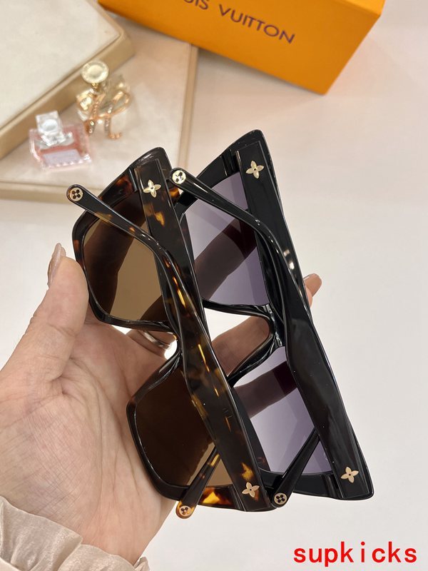 Lifestyle view of Louis Vuitton unisex sunglasses