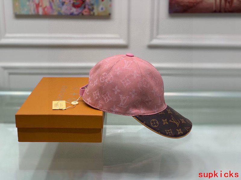 Close-up detail view of Louis Vuitton unisex cap