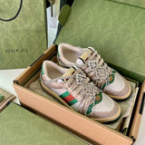Gucci sneakers detailed view showing premium designer craftsmanship
