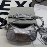 Structured Premium PU Leather Handbag - Smooth Faux-Leather Exterior | Women's Designer-Inspired Purse #382 - top view (image 11) of designer-inspired handbag