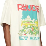 Side profile of Rhude luxury clothing with relaxed-fit cut