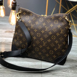 Close-up detail of classic sleek women's handbag – women's statement bag