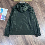 Side profile of Louis Vuitton luxury clothing with logo-detail design