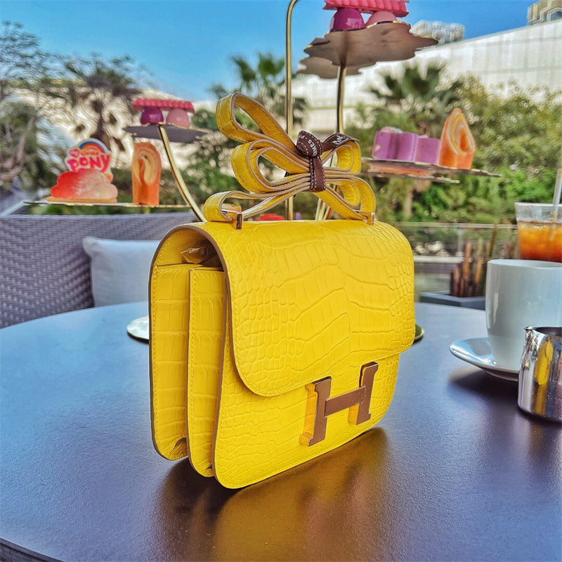 Close-up detail of timeless bag design
