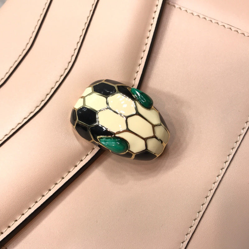 Statement Vegan Leather Handbag - Signature Hardware Accents | Women's Designer-Inspired Purse #1768 - hardware and detail close-up (image 5) of designer-inspired handbag
