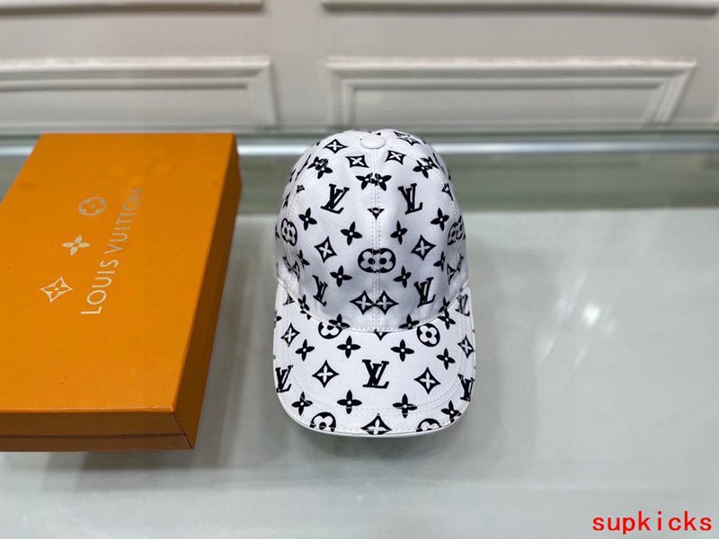 Close-up detail view of Louis Vuitton unisex cap
