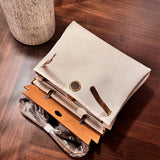 Close-up detail of timeless bag design