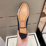 Side profile of Gucci clean off-white sneakers padded collar comfort