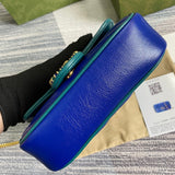 Back view of classic sleek women's handbag – women's statement bag