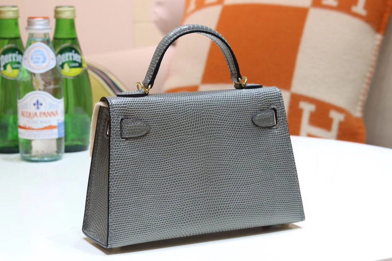 Side view of clean-lined structured handbag