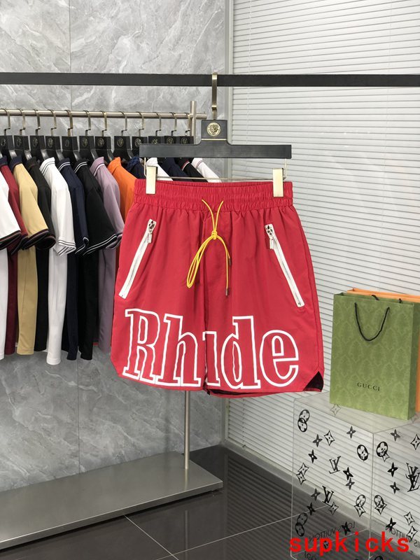 Back view of Rhude luxury clothing with logo-detail design