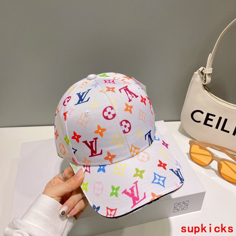 Close-up detail view of Louis Vuitton unisex cap