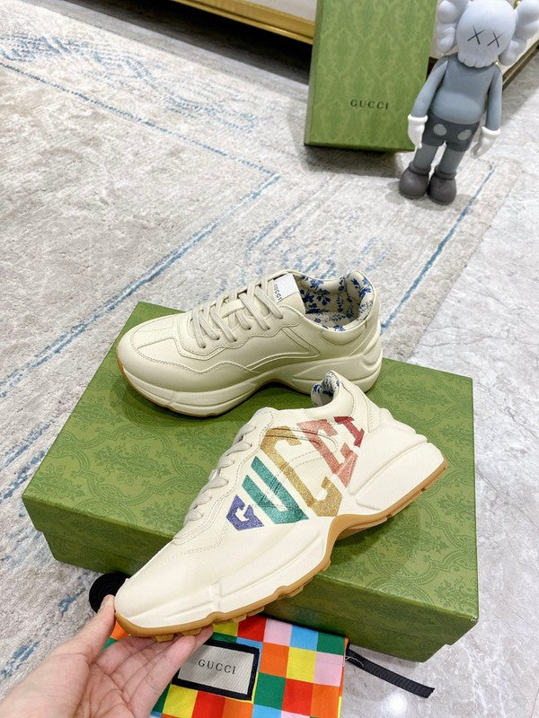 Gucci clean off-white luxury sneakers view 5 chunky sole construction
