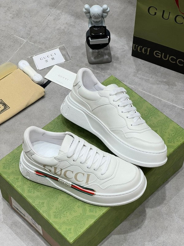 Gucci sneakers detailed view showing premium designer craftsmanship