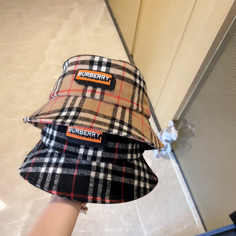 Close-up detail view of Burberry unisex cap