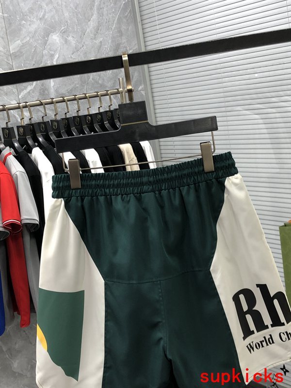 Front view of Rhude luxury clothing with streetwear-inspired cut