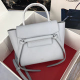 Side profile of signature statement women's handbag – women's everyday handbag