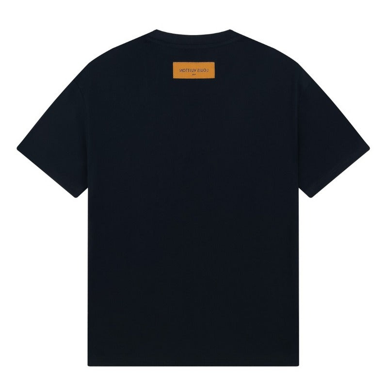 Close-up detail shot of Louis Vuitton cotton t-shirt with everyday silhouette