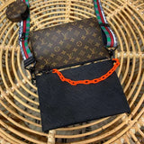 Handle and strap detail of chic elevated women's handbag – women's luxury accessory