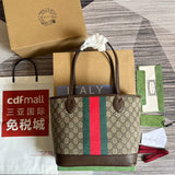 Side view of refined structured handbag