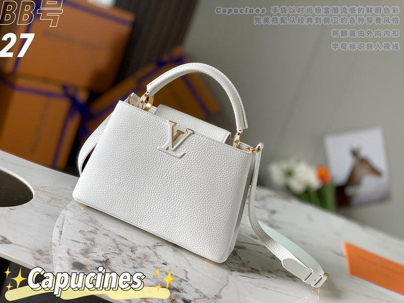 Front view of structured refined women's handbag – women's designer-style accessory