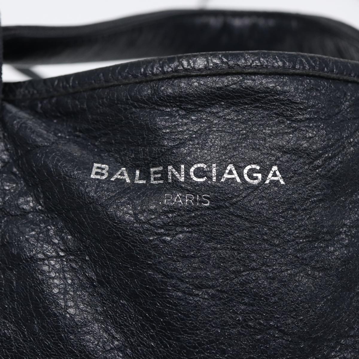 Balenciaga Navy Cabas XS Hand Bag Leather 2way Navy Silver 390346 | Luxury Canvas Tote Bag