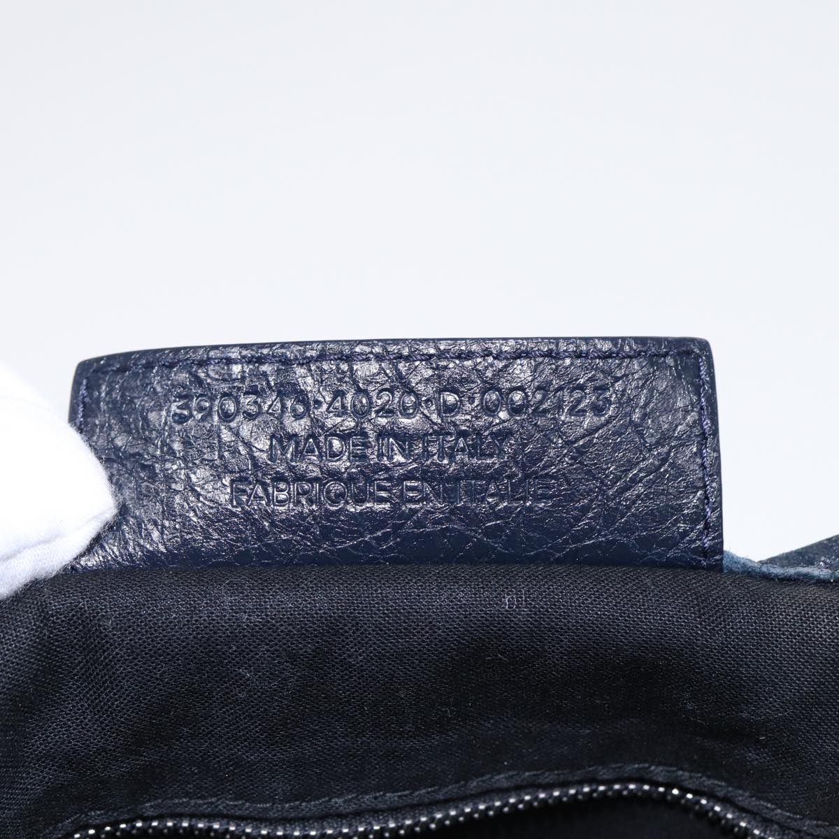 Balenciaga Navy Cabas XS Hand Bag Leather 2way Navy Silver 390346 | Luxury Canvas Tote Bag