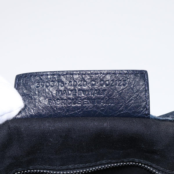 Balenciaga Navy Cabas XS Hand Bag Leather 2way Navy Silver 390346 | Luxury Canvas Tote Bag