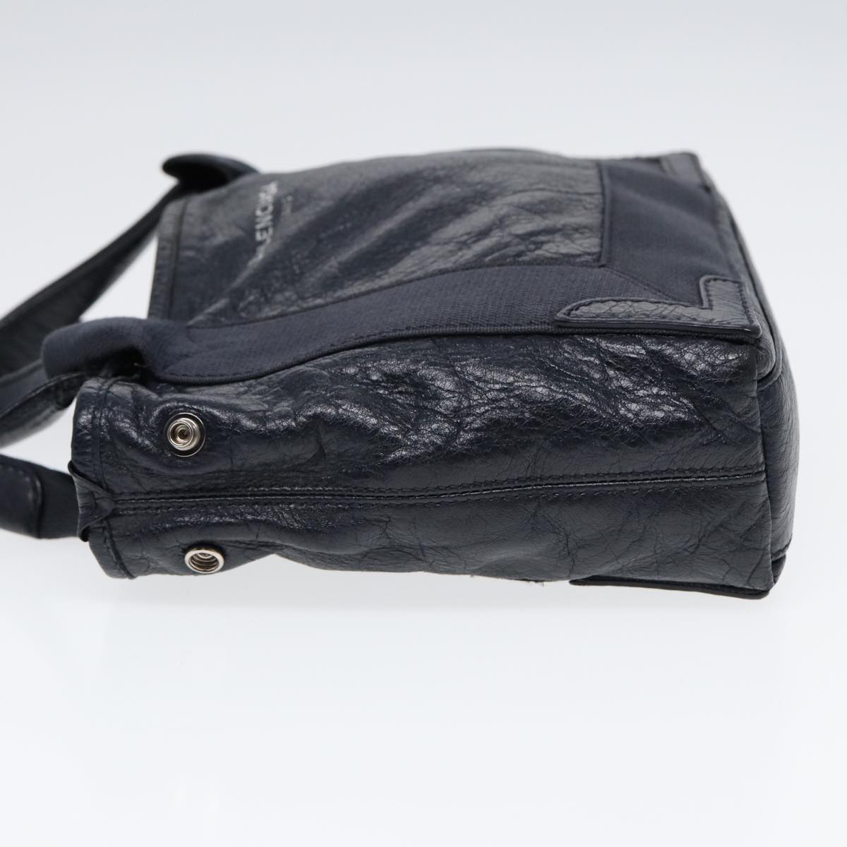 Balenciaga Navy Cabas XS Hand Bag Leather 2way Navy Silver 390346 | Luxury Canvas Tote Bag