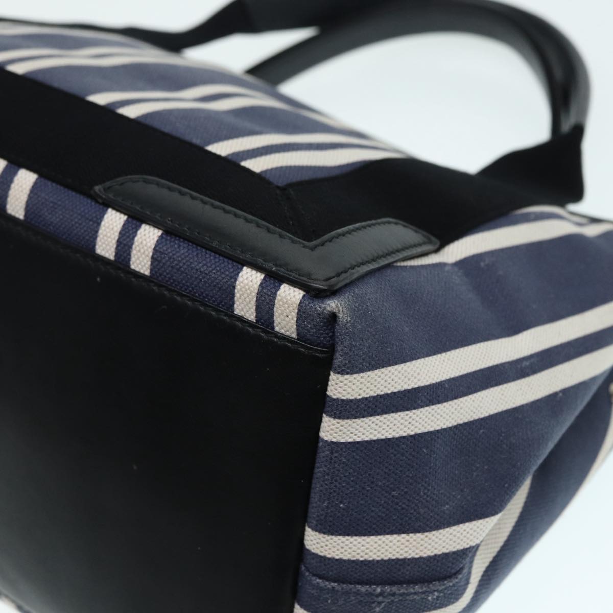 Balenciaga Navy Cabas M Hand Bag Canvas Blue Silver 339933 | Luxury Canvas Tote Bag