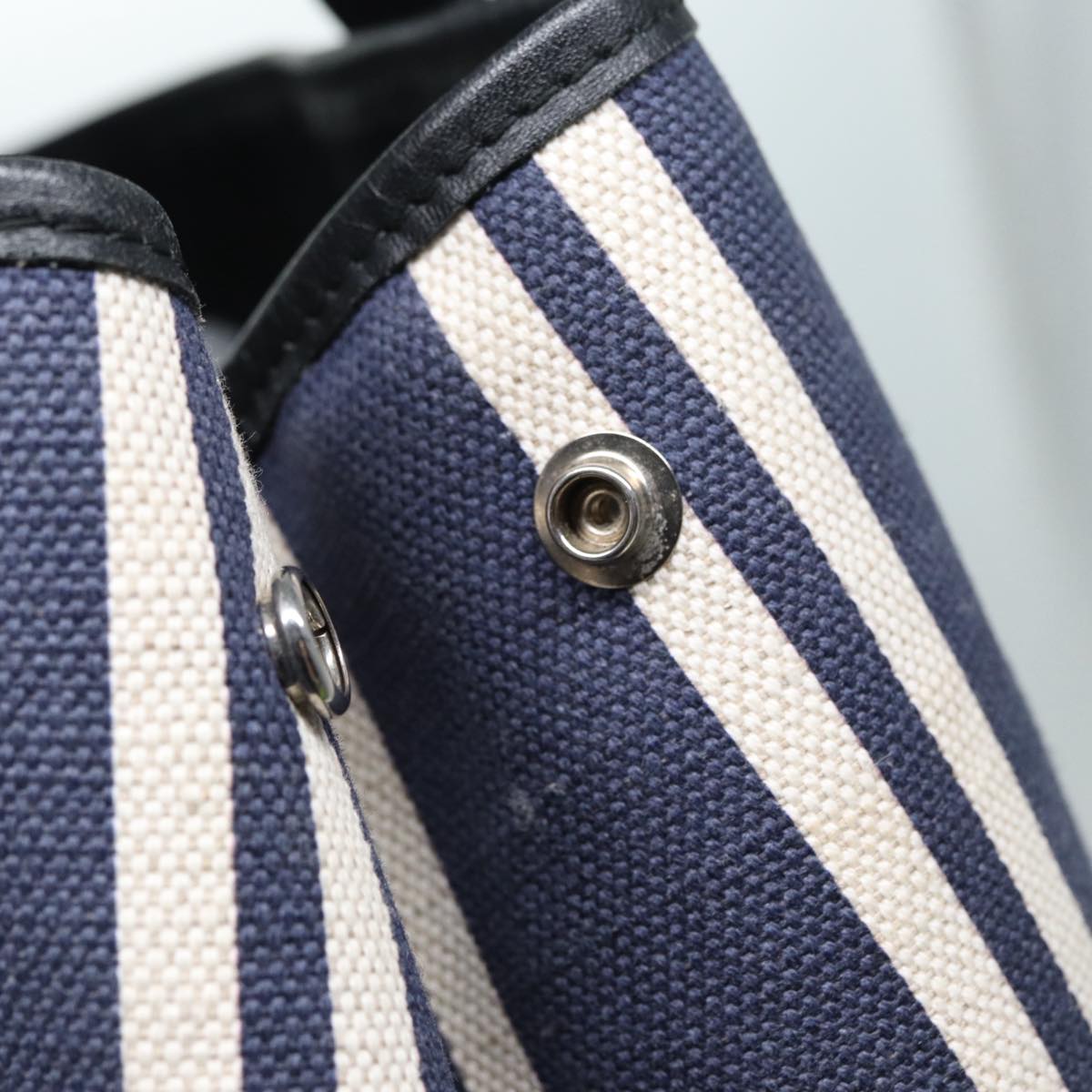 Balenciaga Navy Cabas M Hand Bag Canvas Blue Silver 339933 | Luxury Canvas Tote Bag