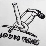 Full styled look of Louis Vuitton luxury clothing with signature branding
