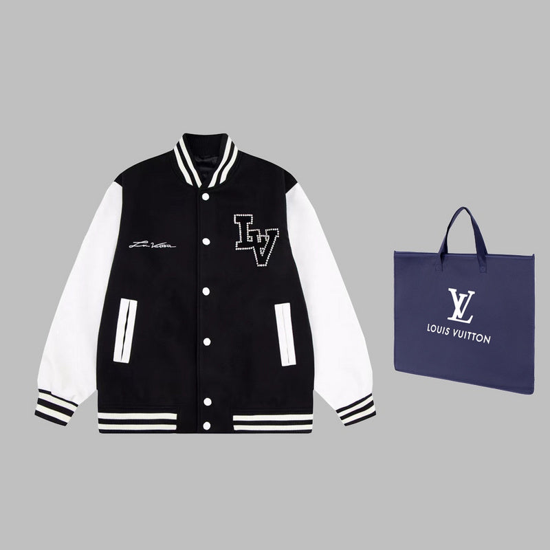 Front view of Louis Vuitton luxury clothing with contemporary cut