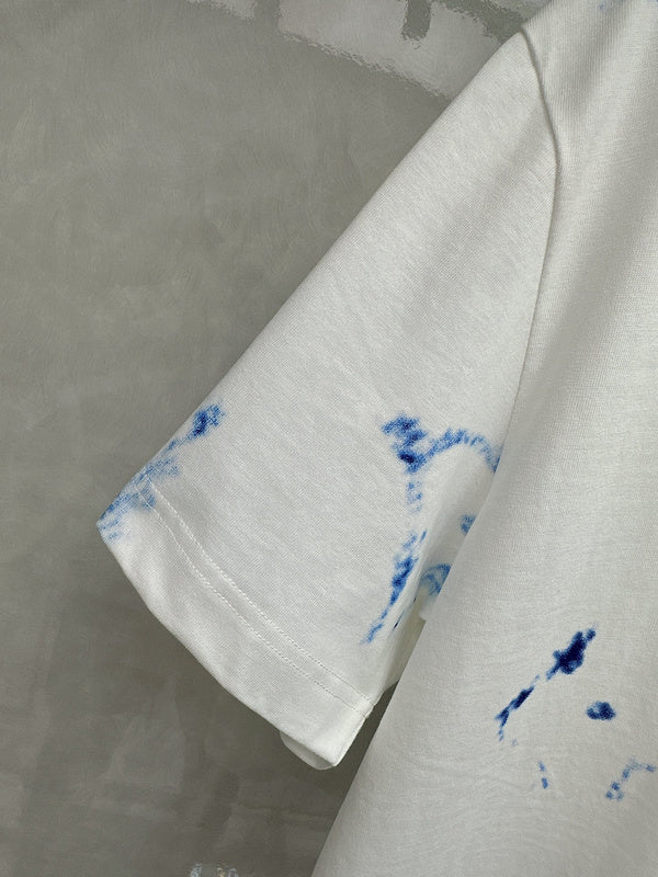 Flat lay presentation of Louis Vuitton cotton t-shirt with streetwear-inspired cut