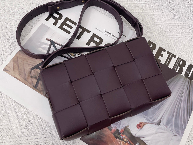 Bold Faux Leather Handbag - Signature Hardware Accents | Women's Statement Accessory #1610 - styled full view (image 7) of designer-inspired handbag